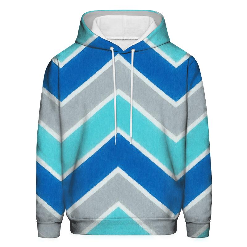 Comet Tail Chevron Accordion printed hoodies
