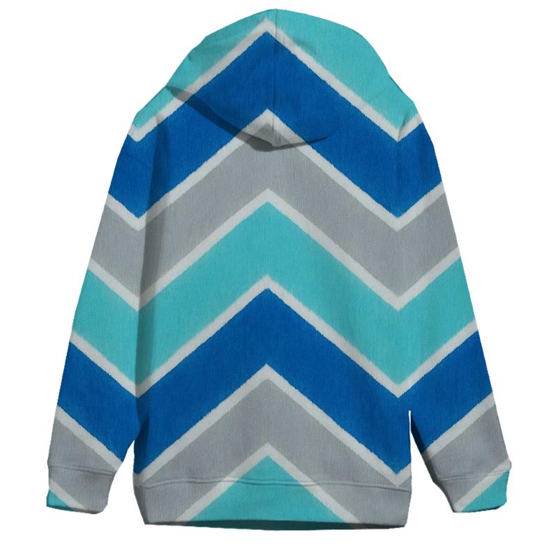 Comet Tail Chevron Accordion printed hoodies