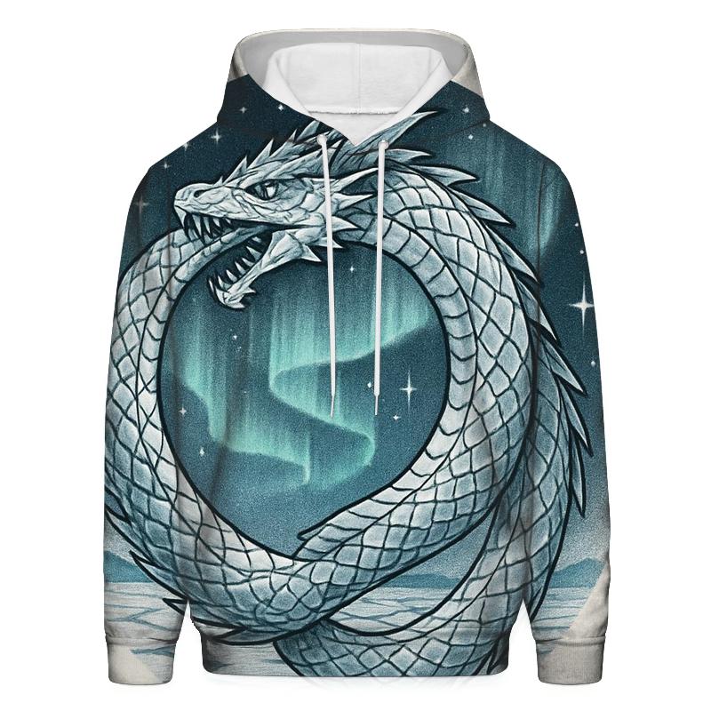 Arctic Aurora Ouroboros pullover hoodies