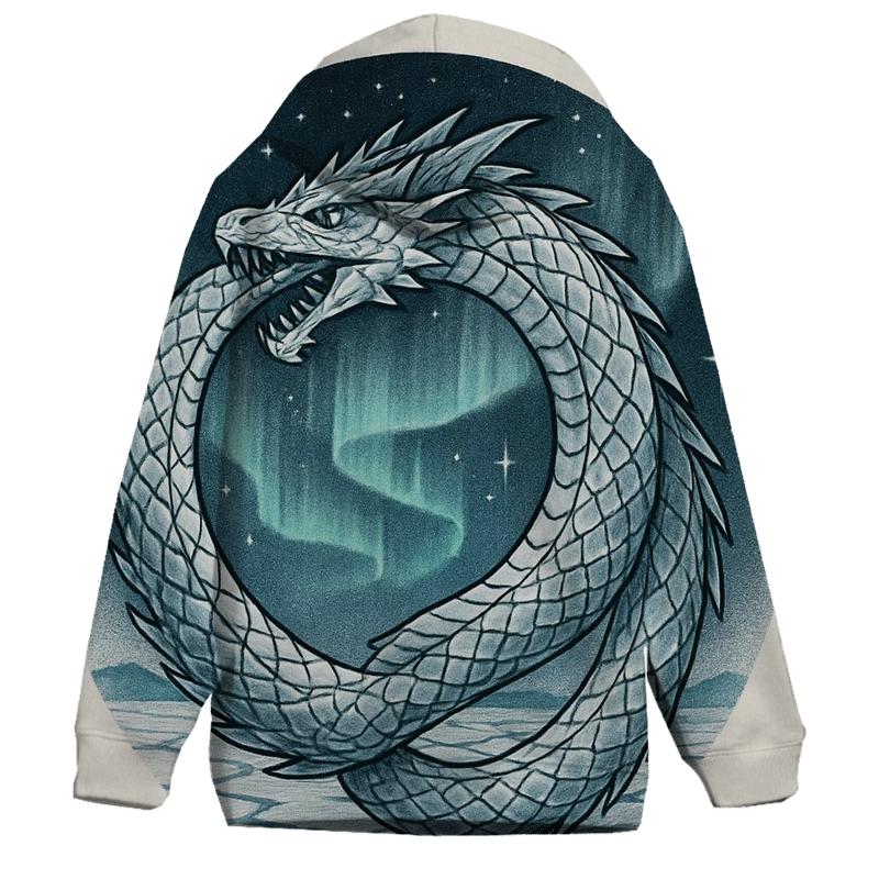 Arctic Aurora Ouroboros pullover hoodies