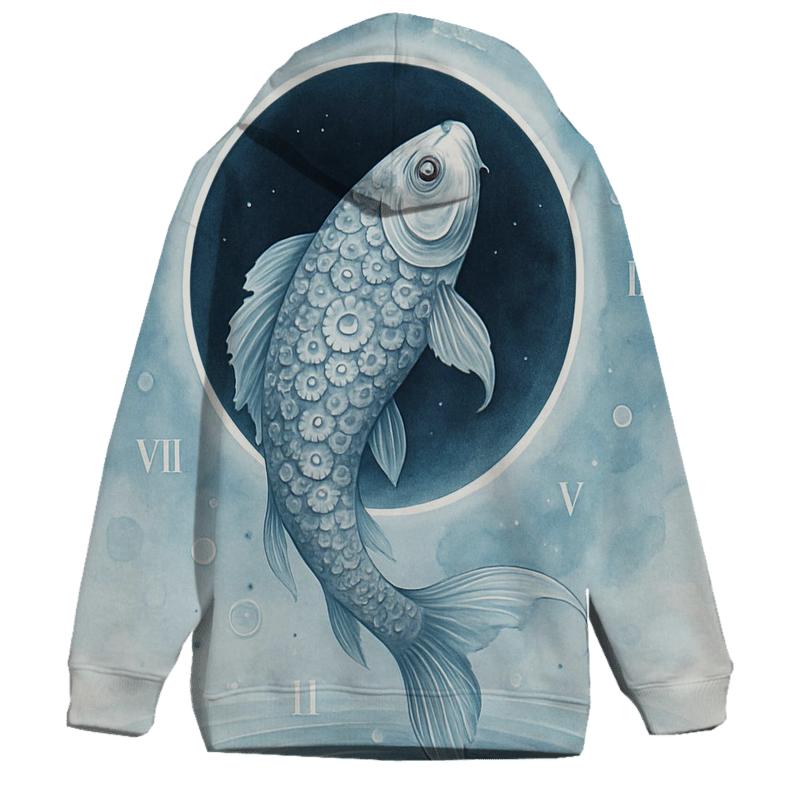 Clockwork Koi Eclipse zip-up hoodies