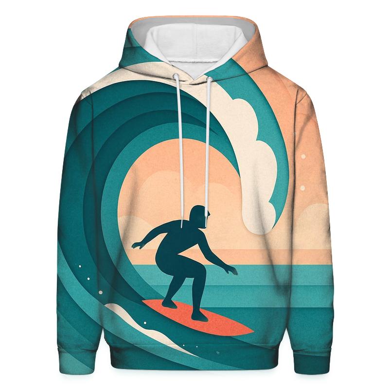 Wave Break Surf Silhouette premium hoodies