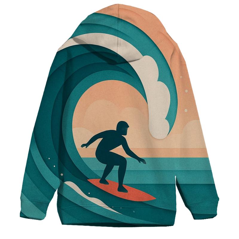 Wave Break Surf Silhouette premium hoodies