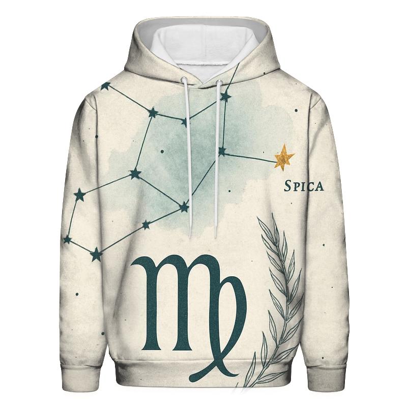 Virgo Sheaf Of Wheat Star Chart custom hoodies