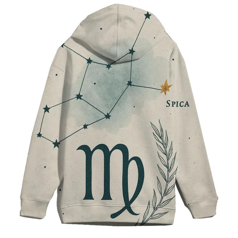 Virgo Sheaf Of Wheat Star Chart custom hoodies