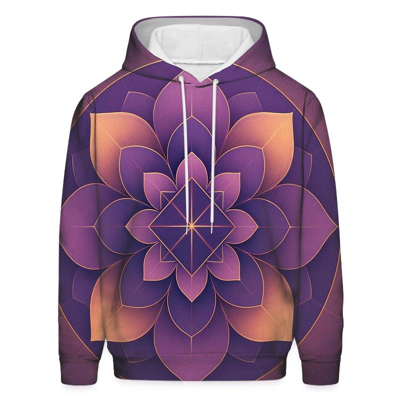 Radiant Geometry Bloom graphic hoodies