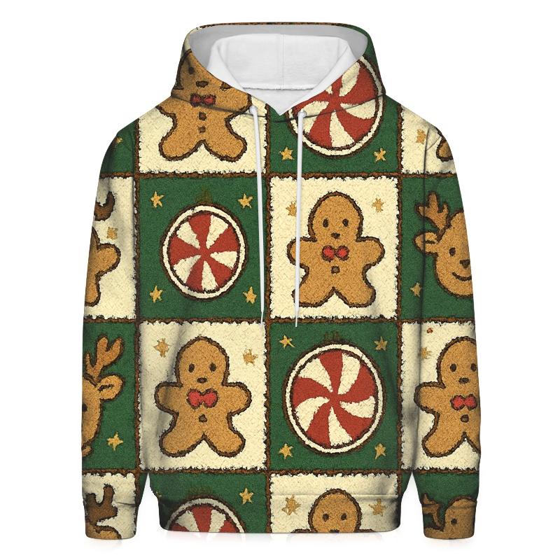 Reindeer Snack Time Checkerboard Design designer hoodies