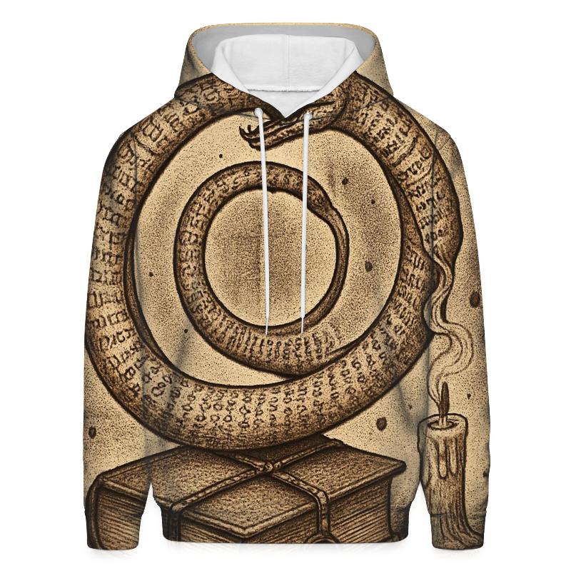 Library Spiral Ouroboros Manuscript pullover hoodies