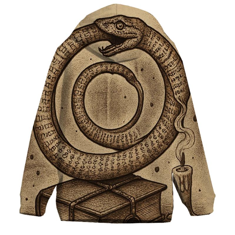 Library Spiral Ouroboros Manuscript pullover hoodies