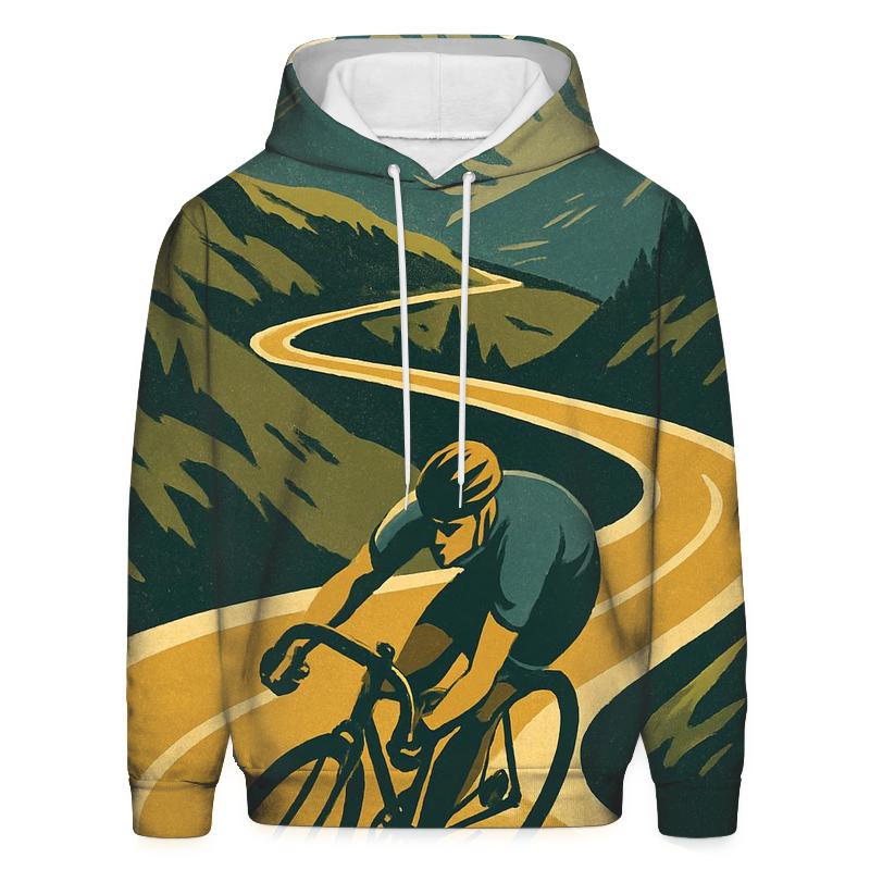 Mountain Switchback Cycling Rush printed hoodies