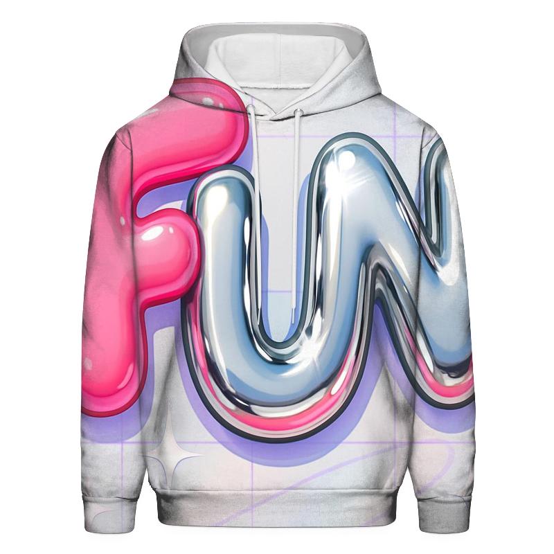 Candy Chrome Bubble Letters hoodies fashion