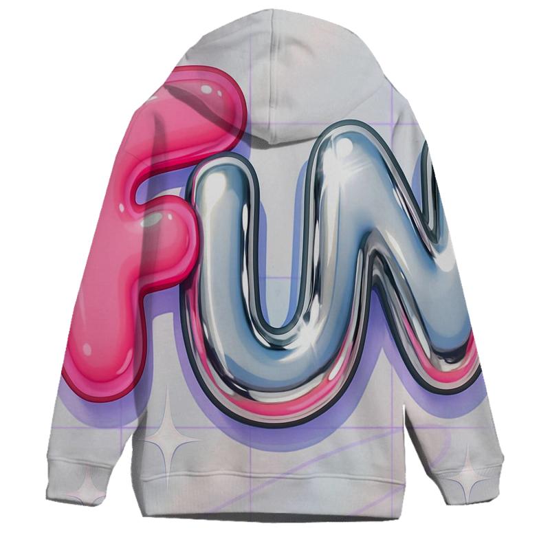 Candy Chrome Bubble Letters hoodies fashion