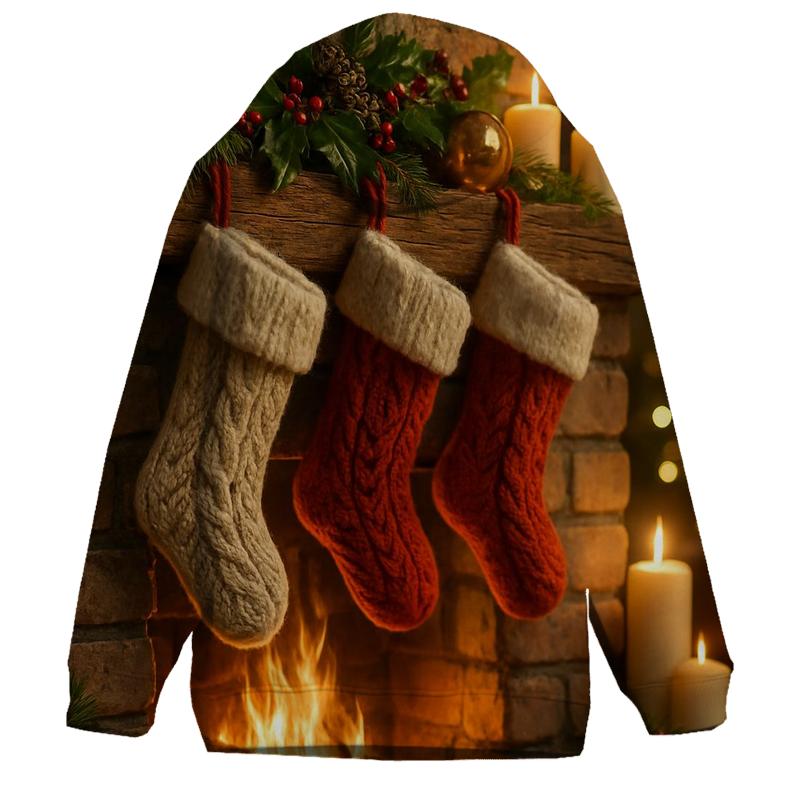 Hearthside Stockings And Quiet Snow Glow pullover hoodies