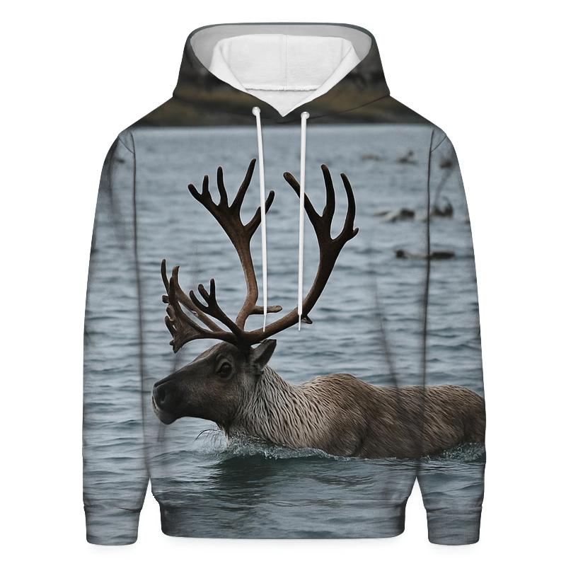River Crossing Caribou designer hoodies