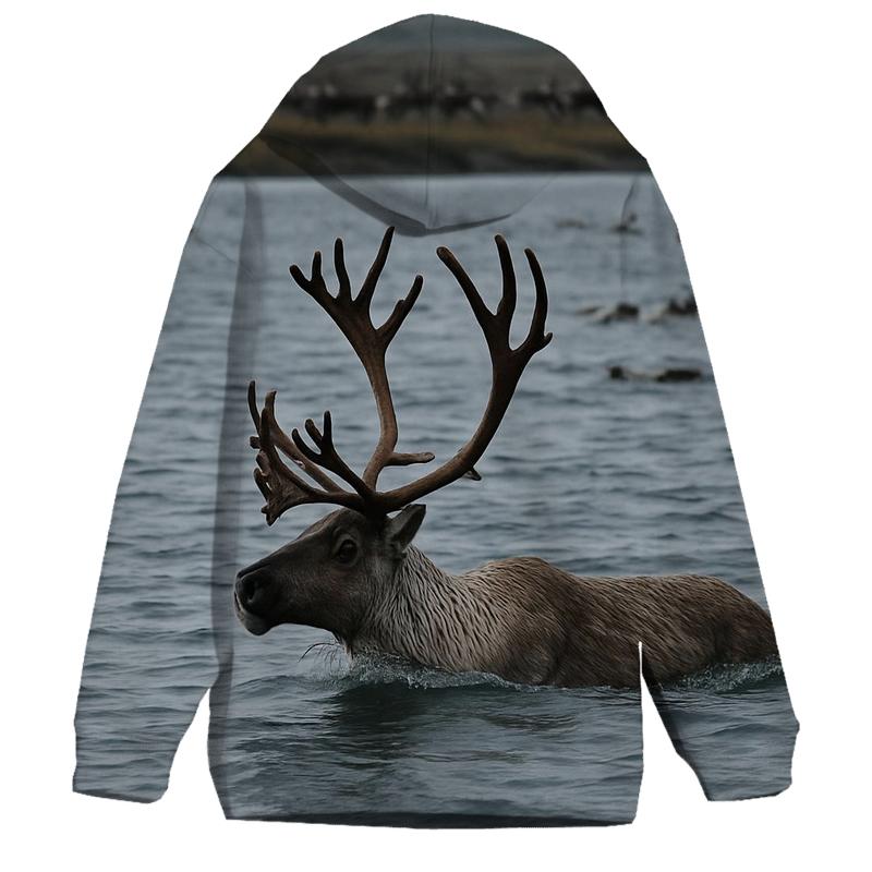 River Crossing Caribou designer hoodies