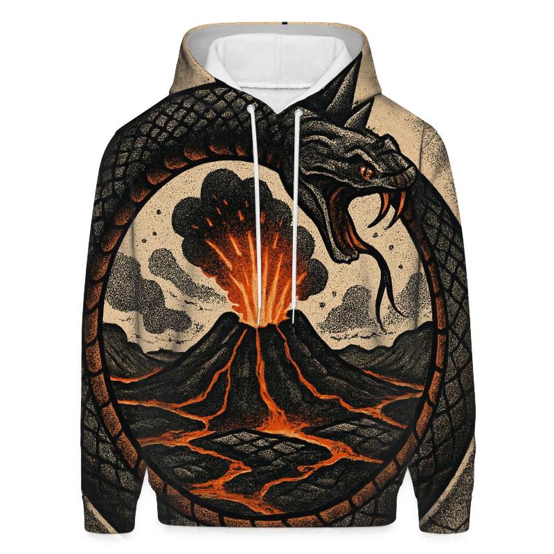 Volcanic Crown Ouroboros zip-up hoodies