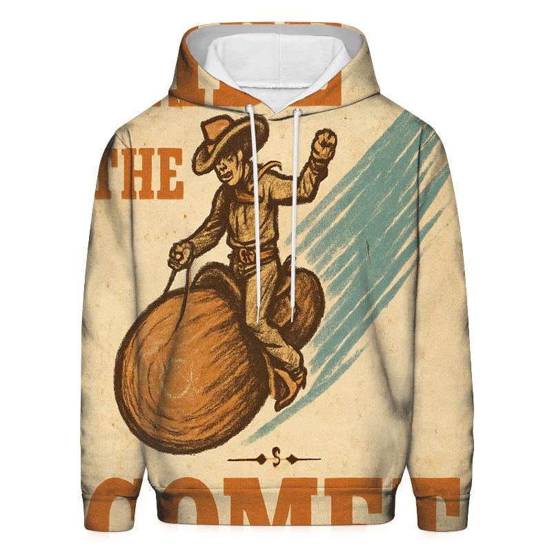 Weathered Western Space Rodeo Playbill premium hoodies