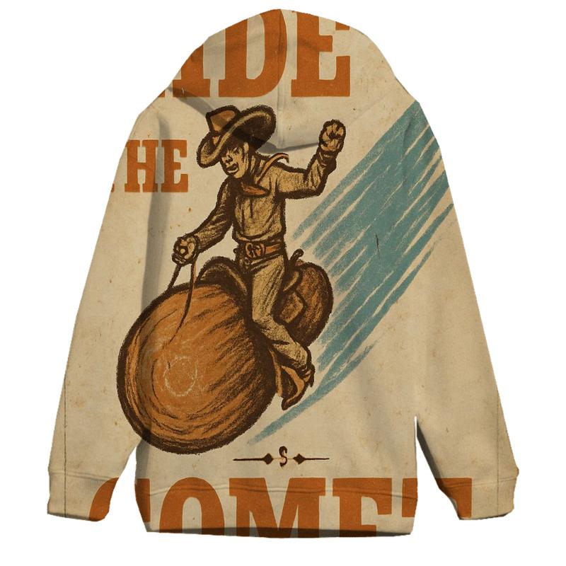 Weathered Western Space Rodeo Playbill premium hoodies