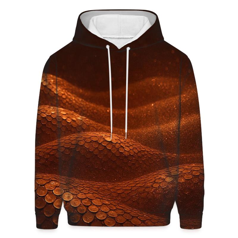 Copper Bronze Sequin Dunes embroidered hoodies