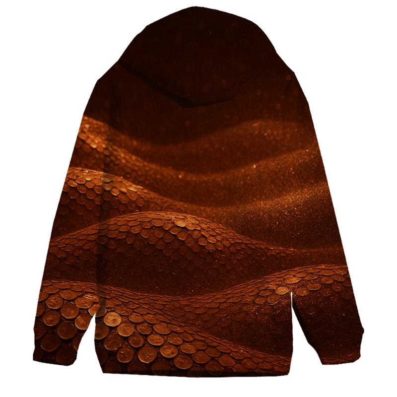 Copper Bronze Sequin Dunes embroidered hoodies