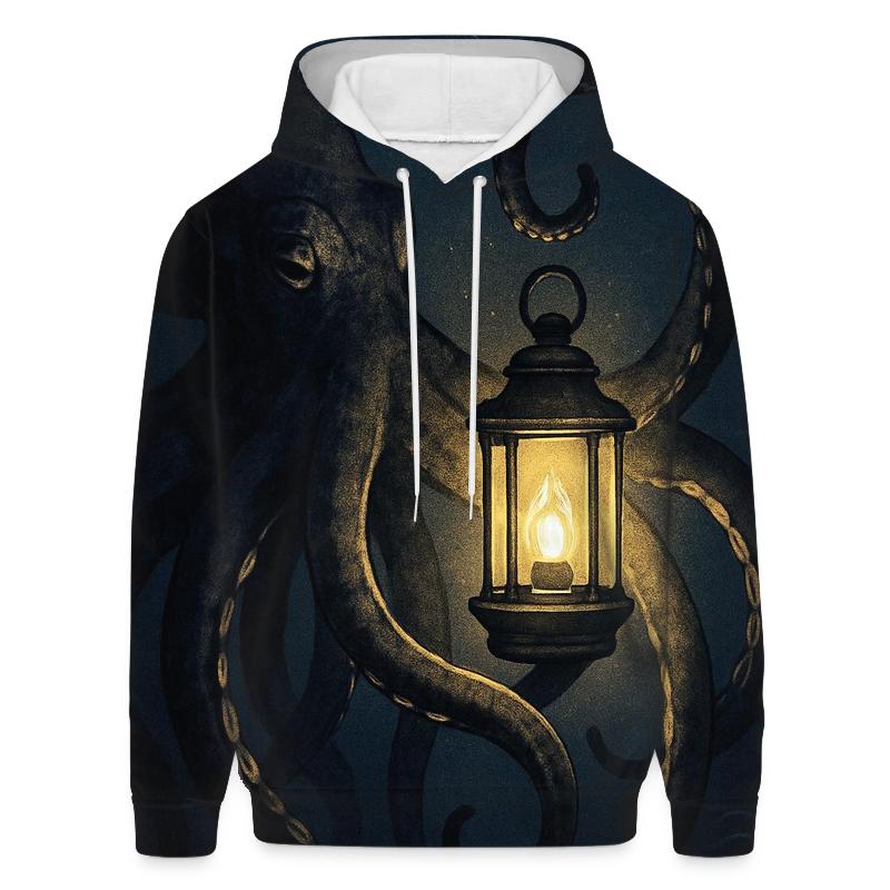 Ink Wash Octopus Lantern premium hoodies