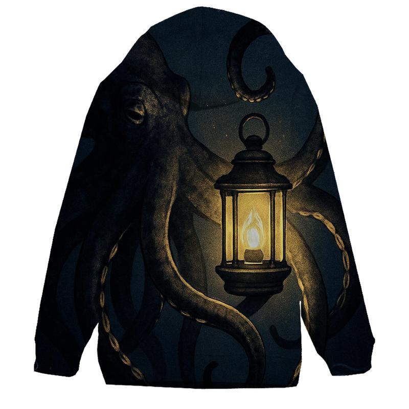 Ink Wash Octopus Lantern premium hoodies