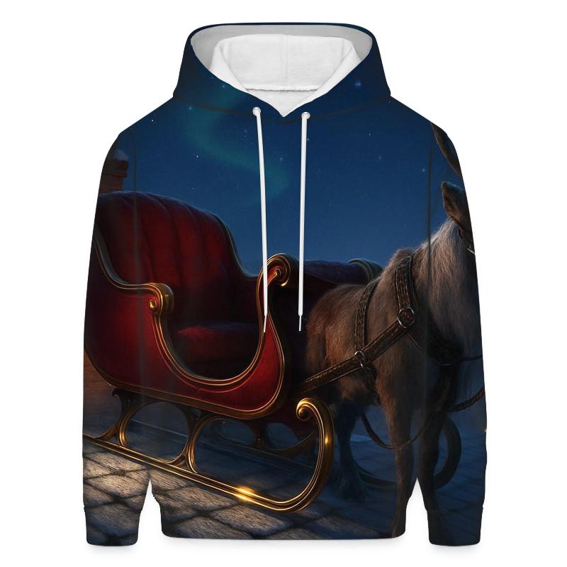 Midnight Sleigh Bells Above A Quiet Rooftop hoodie trends