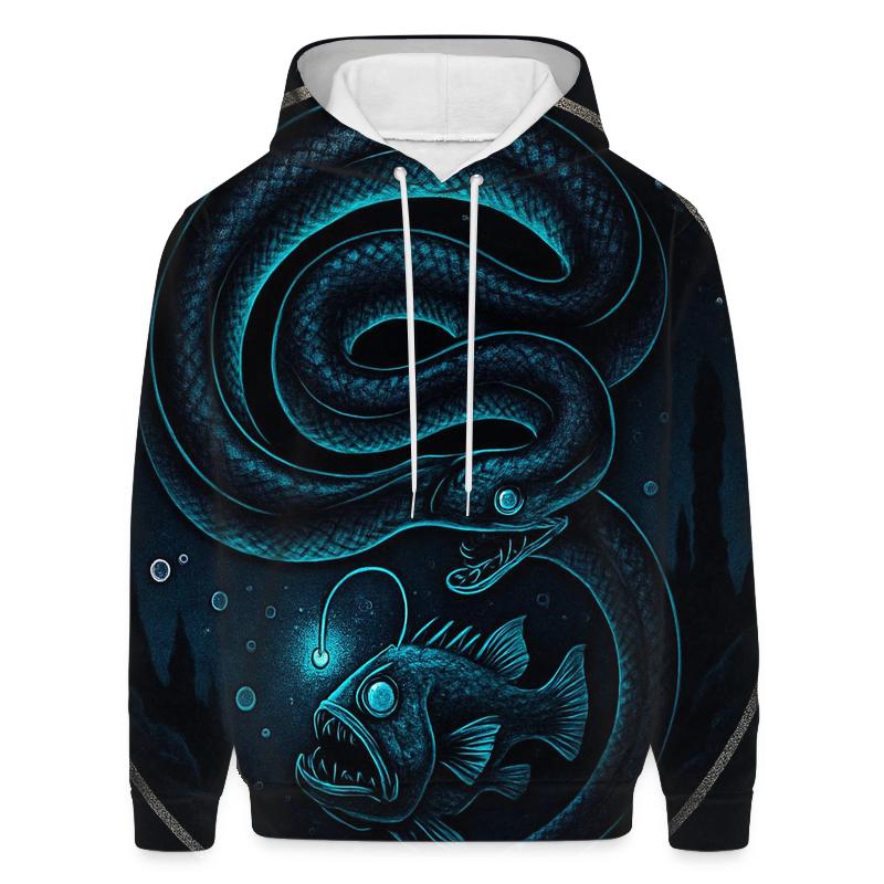 Deep Sea Bioluminescent Ouroboros premium hoodies