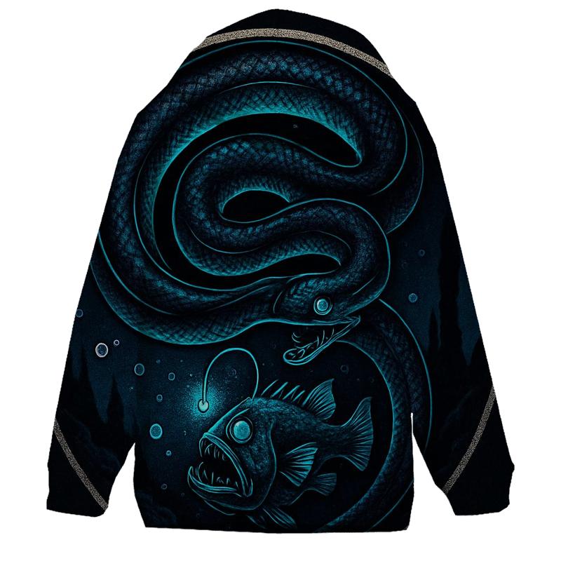 Deep Sea Bioluminescent Ouroboros premium hoodies