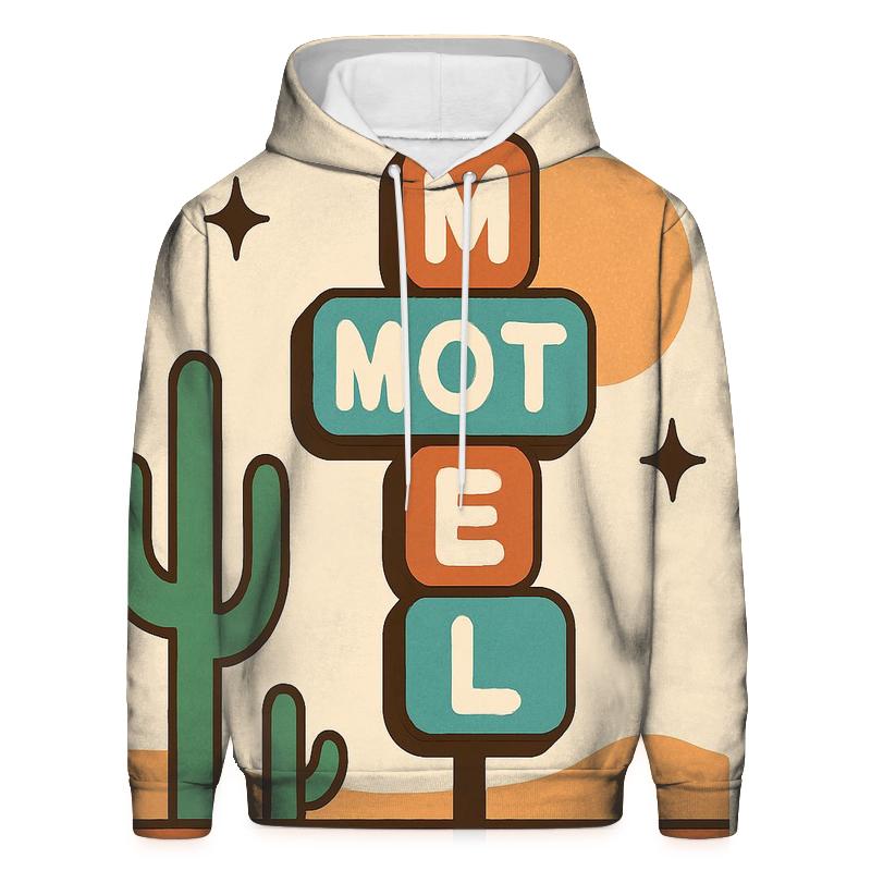 Terracotta Desert Motel Signage pullover hoodies
