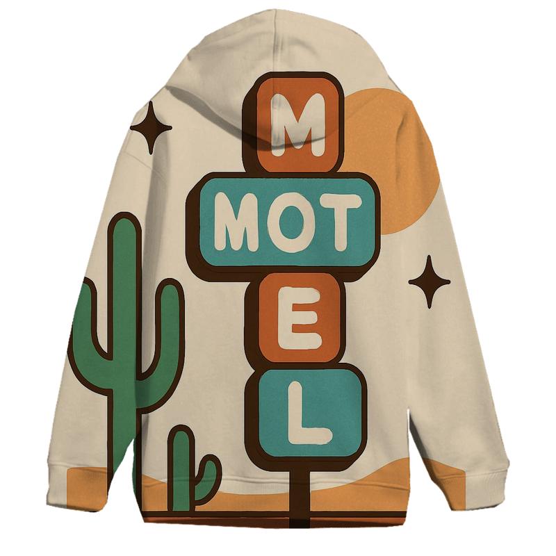 Terracotta Desert Motel Signage pullover hoodies