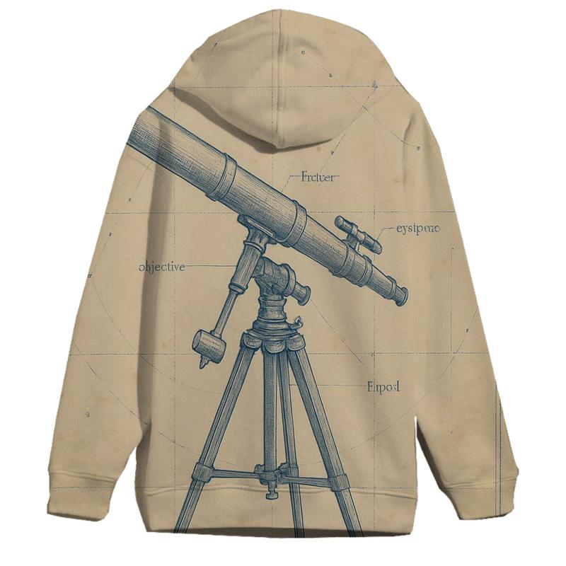 Old Observatory Blueprint Coffeehouse Print lightweight hoodies