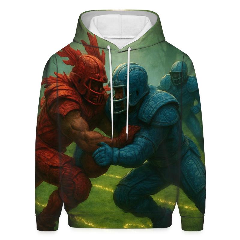Woodland Myth Gridiron Duel hoodie styles