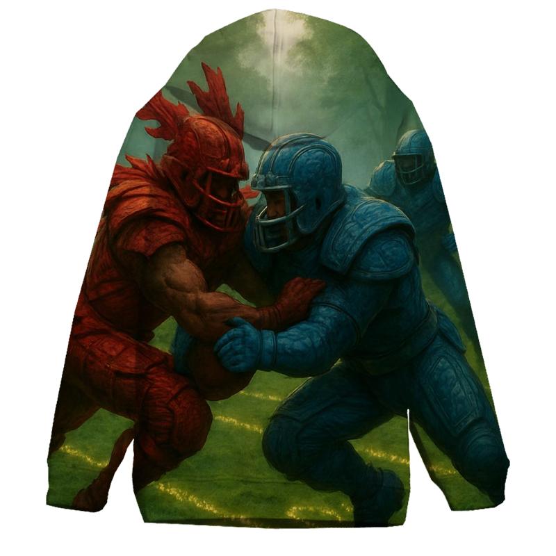 Woodland Myth Gridiron Duel hoodie styles