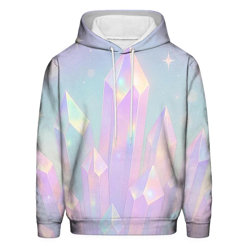 Pastel Aurora Crystal Garden premium hoodies