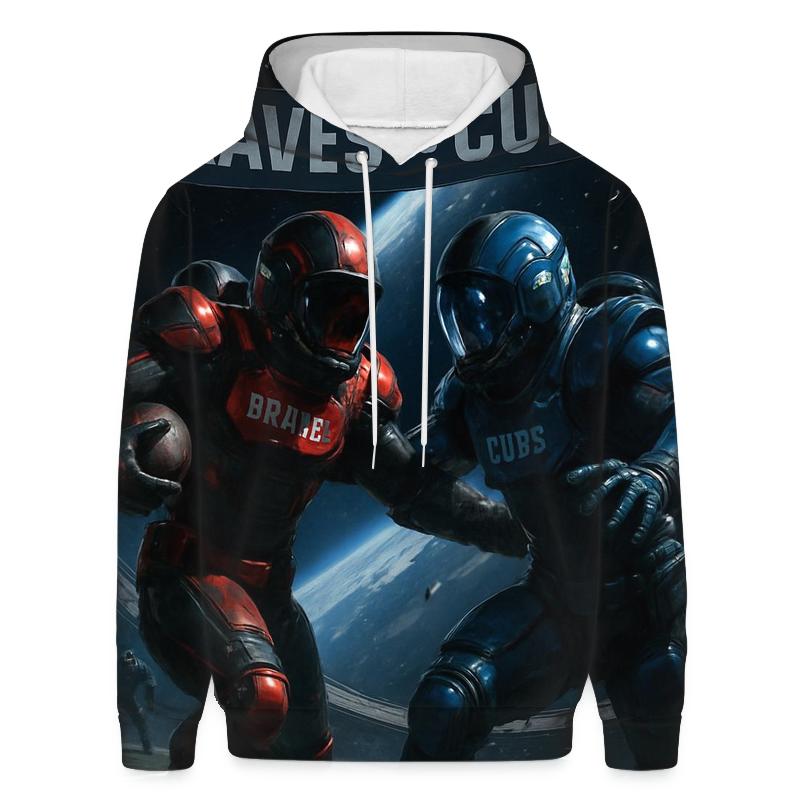 Zero Gravity End Zone Impact graphic hoodies