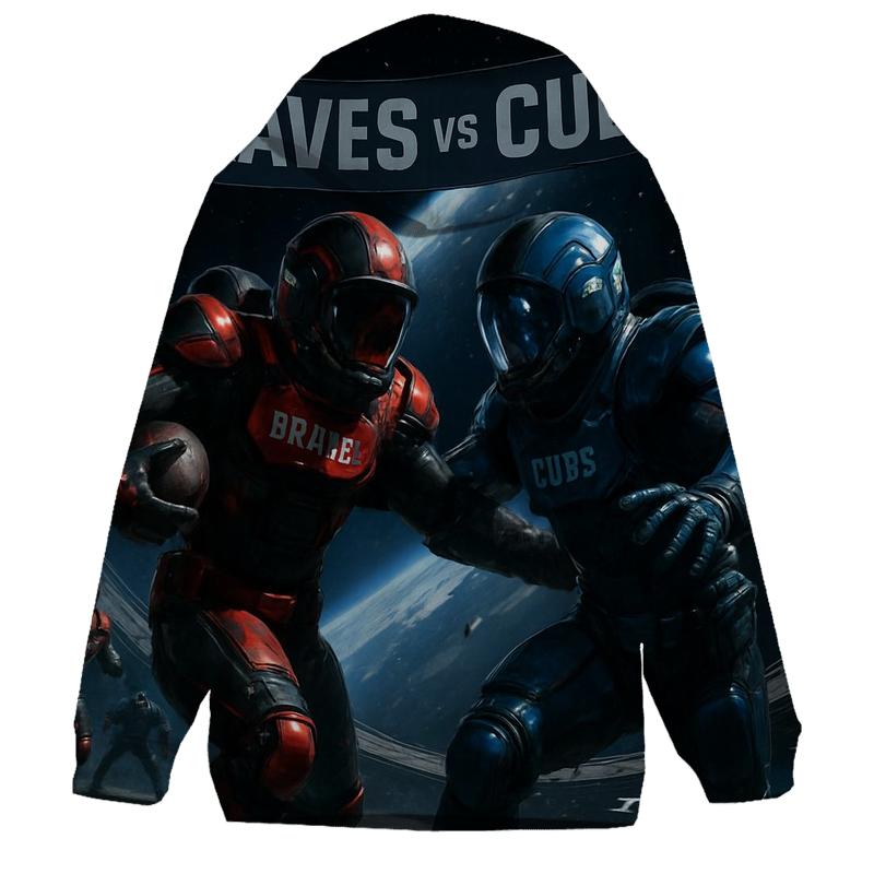 Zero Gravity End Zone Impact graphic hoodies