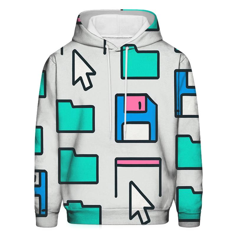 Retro Computer Desktop Icons premium hoodies