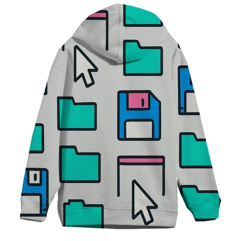 Retro Computer Desktop Icons premium hoodies