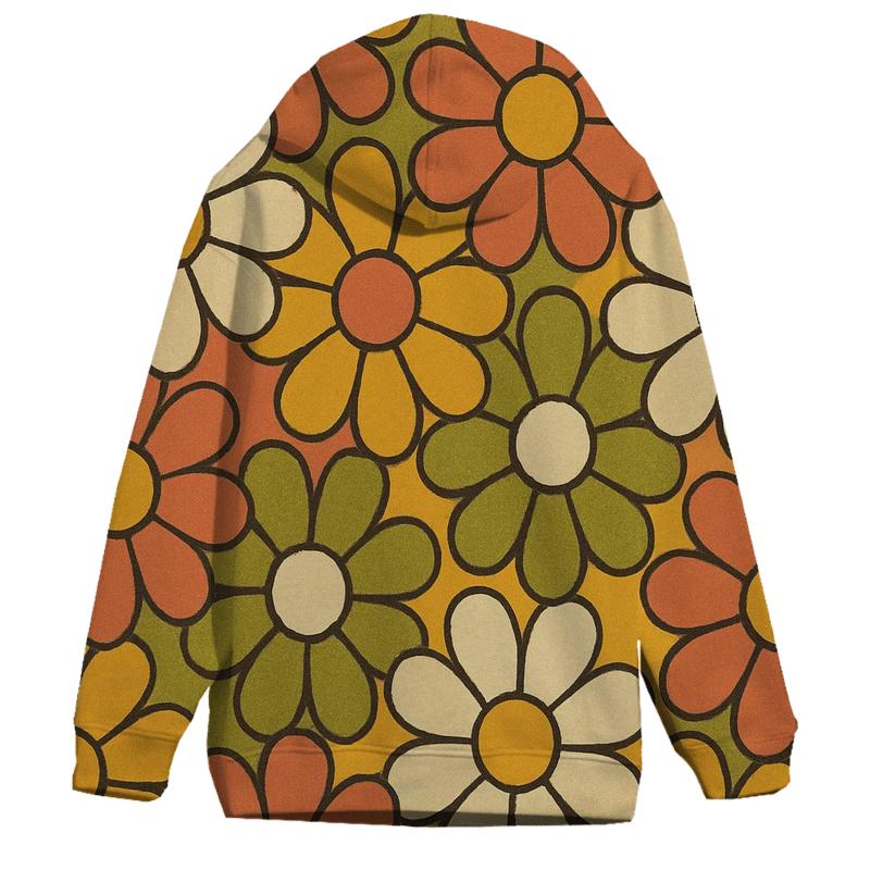 Funky Flower Tile Burst embroidered hoodies