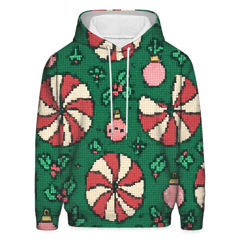 Candy Cane Carousel Wheel Design custom hoodies