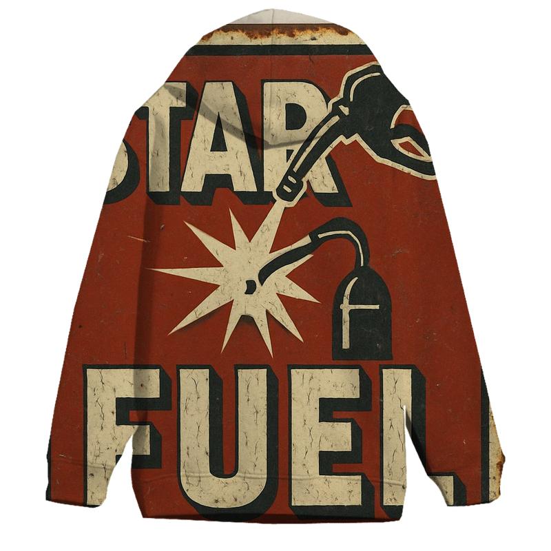 Antique Gas Station Sign For Star Fuel lightweight hoodies