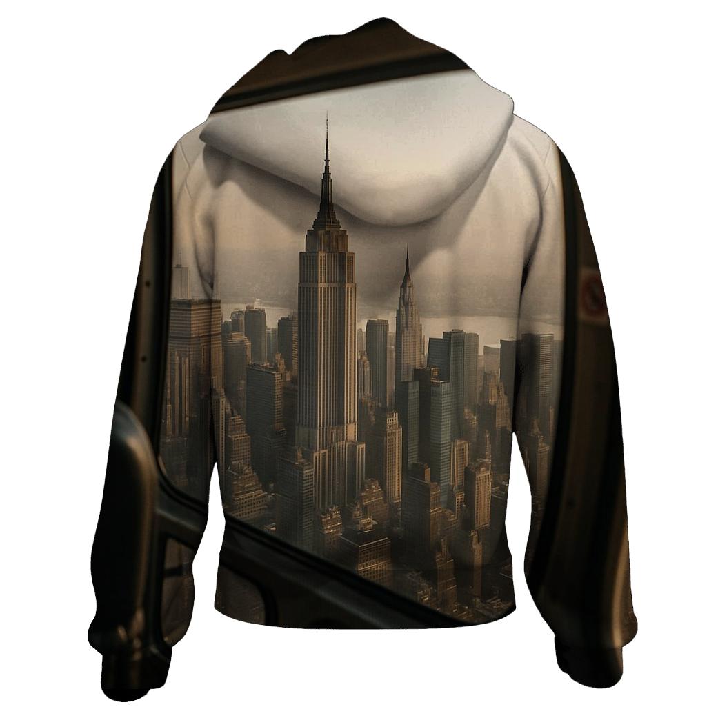Helicopter Window Reflection Over Midtown hoodie trends