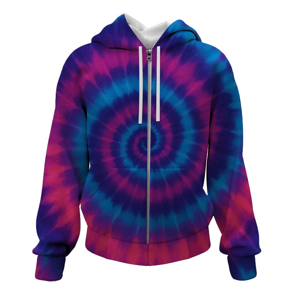Nebula Spiral Overdye Vortex pullover hoodies