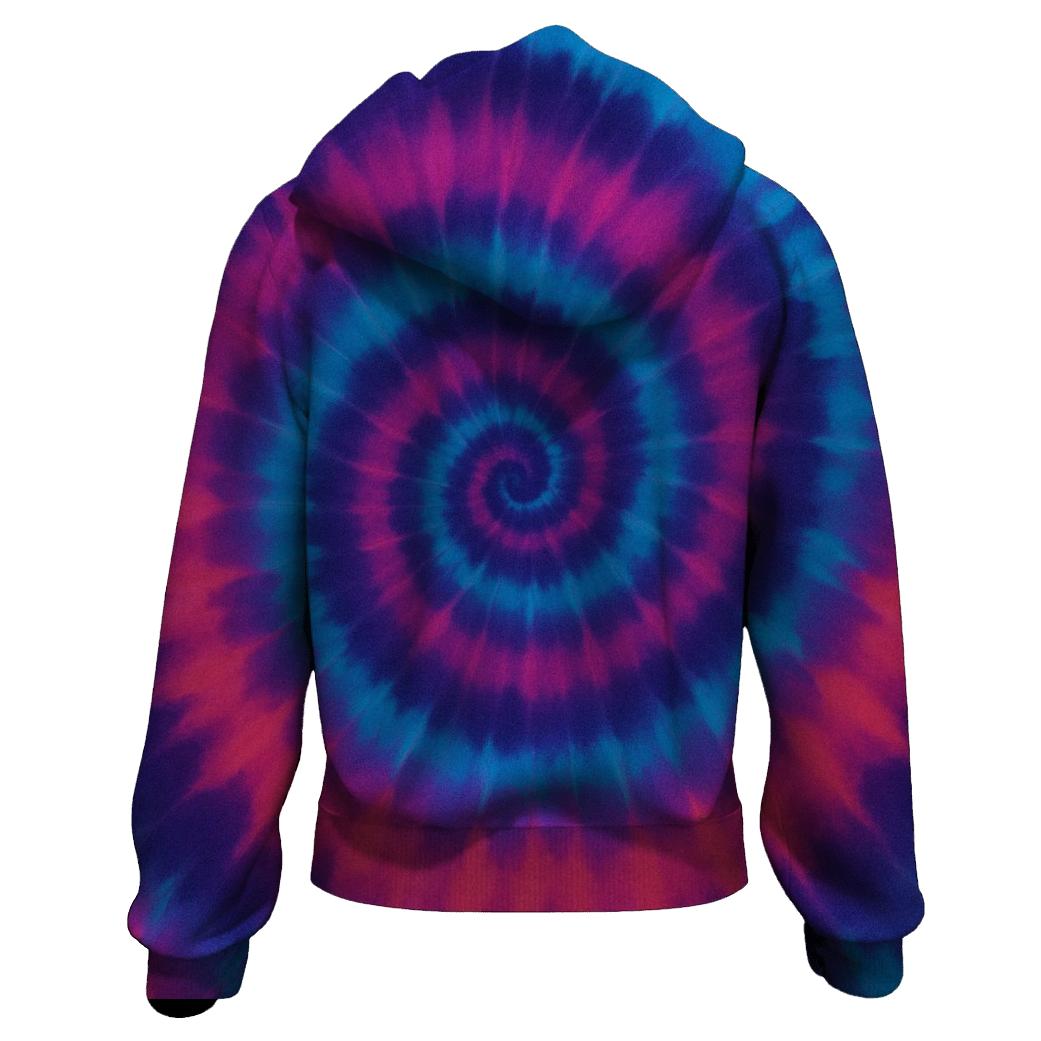 Nebula Spiral Overdye Vortex pullover hoodies