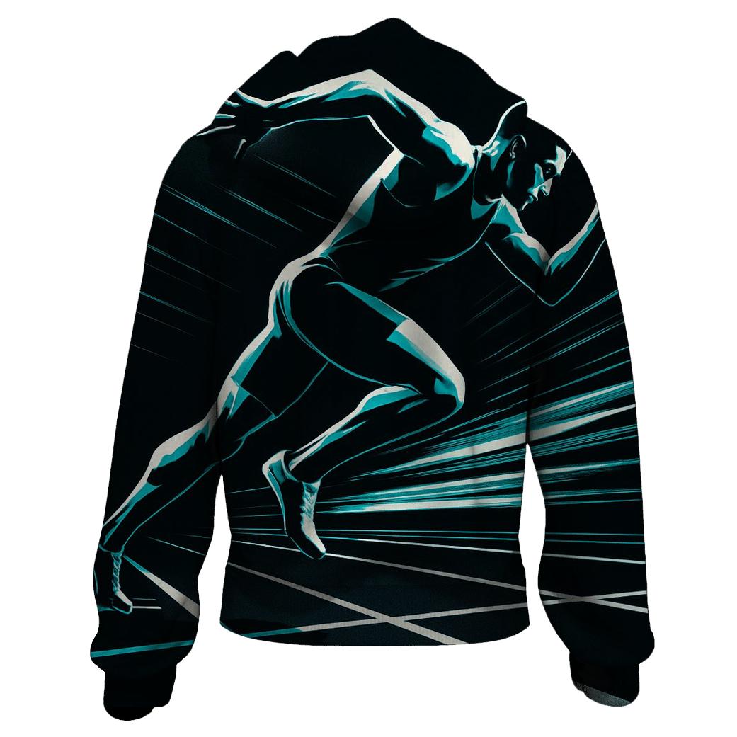 Midnight Sprint Lane Geometry printed hoodies