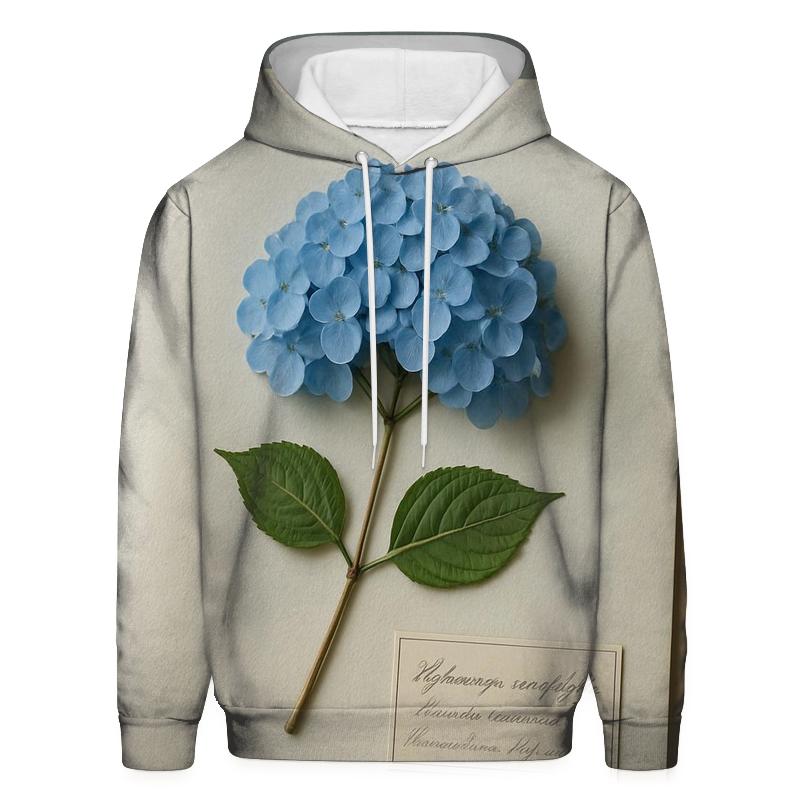 Blue Hydrangea Pressed In Herbarium Folder designer hoodies