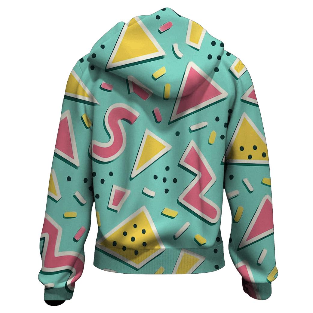 Pastel Memphis Sticker Collage graphic hoodies
