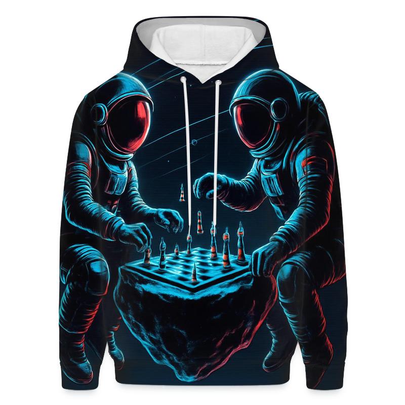 Magnet Moon Chess Duel embroidered hoodies