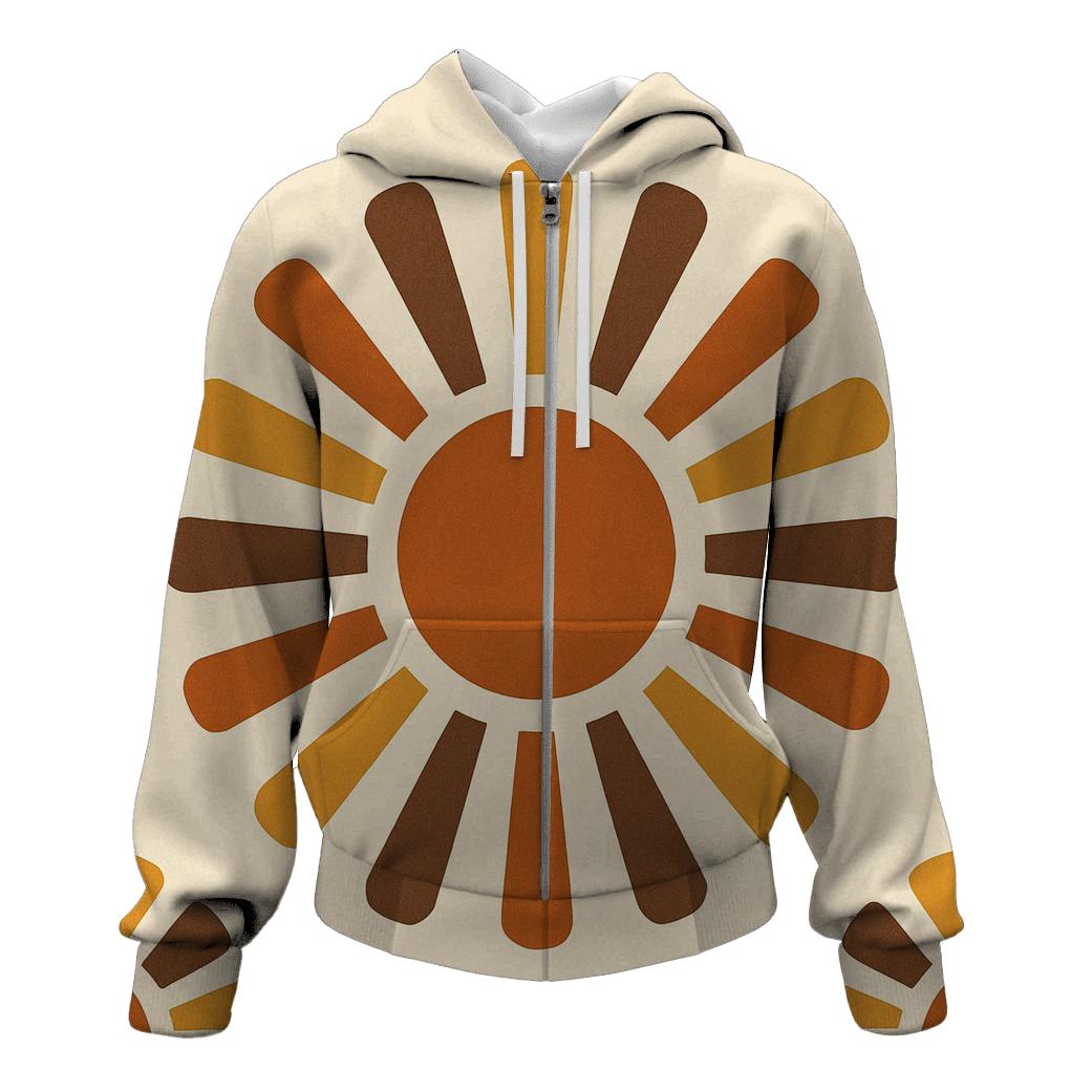Groovy Sunburst Wallpaper embroidered hoodies